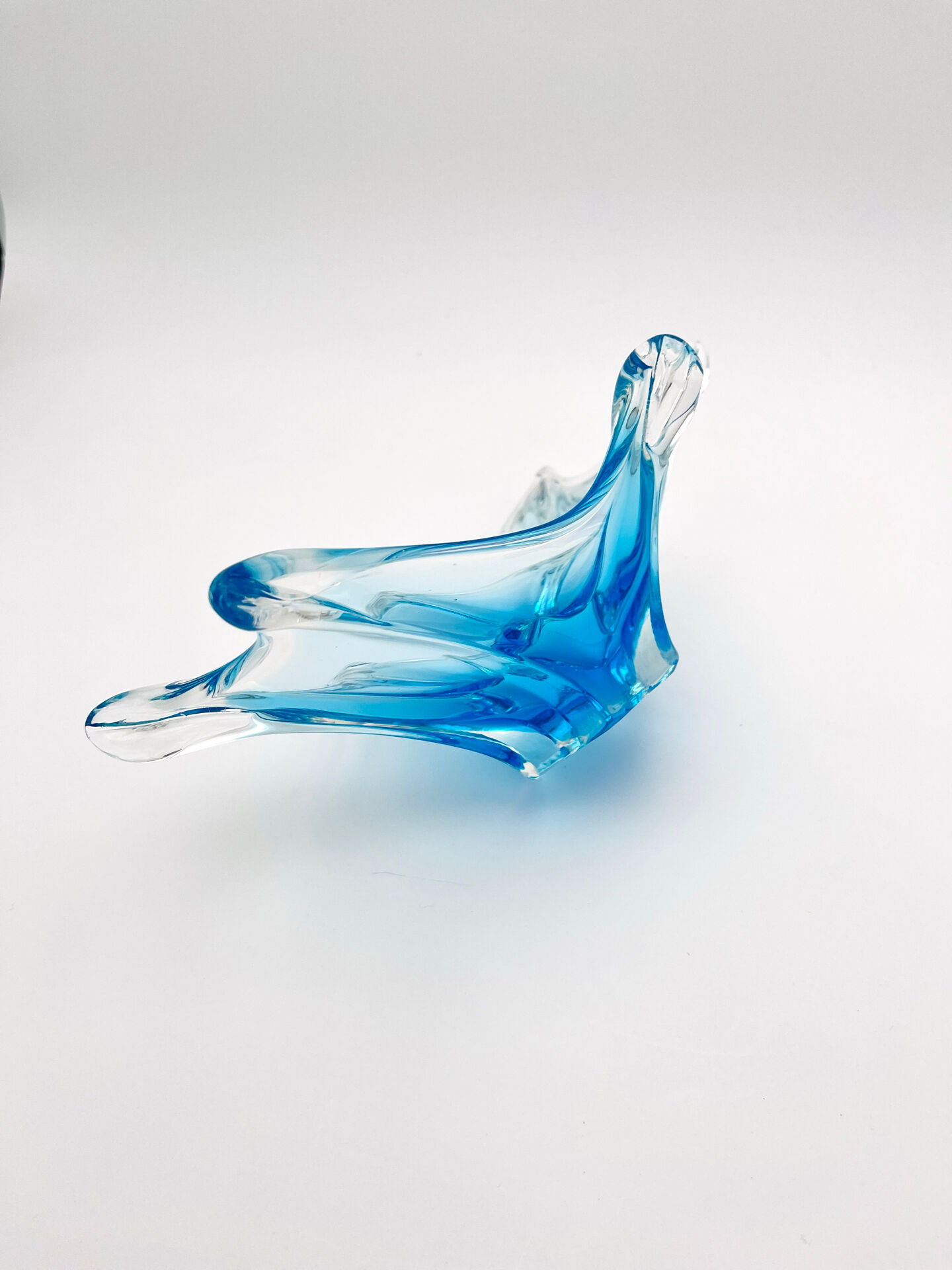 Murano Italy Deep Bowl - Organic Design Lagoon Blue