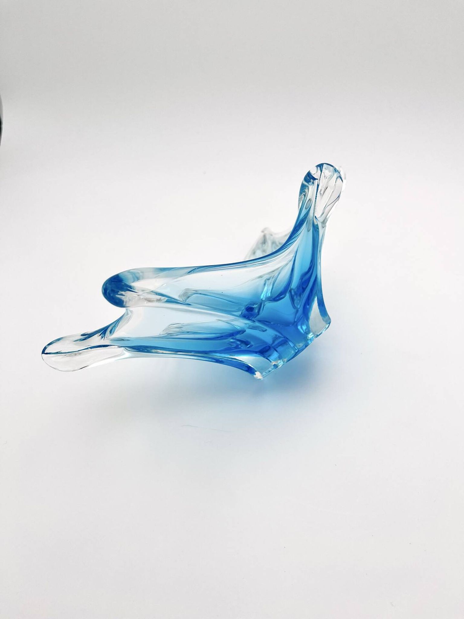 Murano Italy Deep Bowl - Organic Design Lagoon Blue