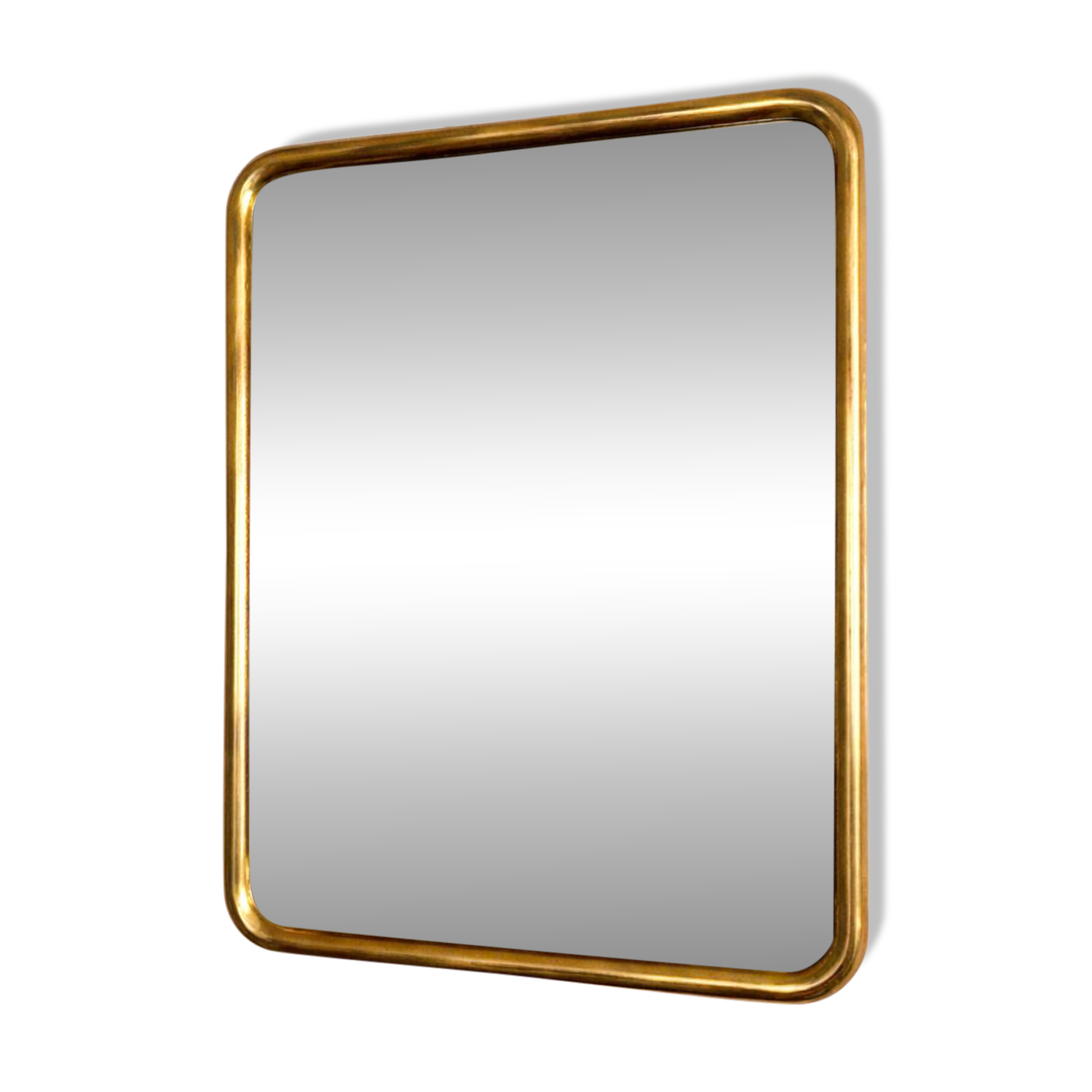 Rectangular mirror gilded with fine gold – vintage –