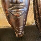 7 weekly African masks in carved wood