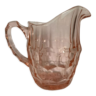 Old pink glass pitcher