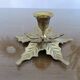Flower candle holder, in gilded brass 60s 70s
