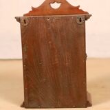 Wall display case - old art deco clock box in burmese teak