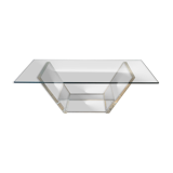 David Lange plexiglass coffee table