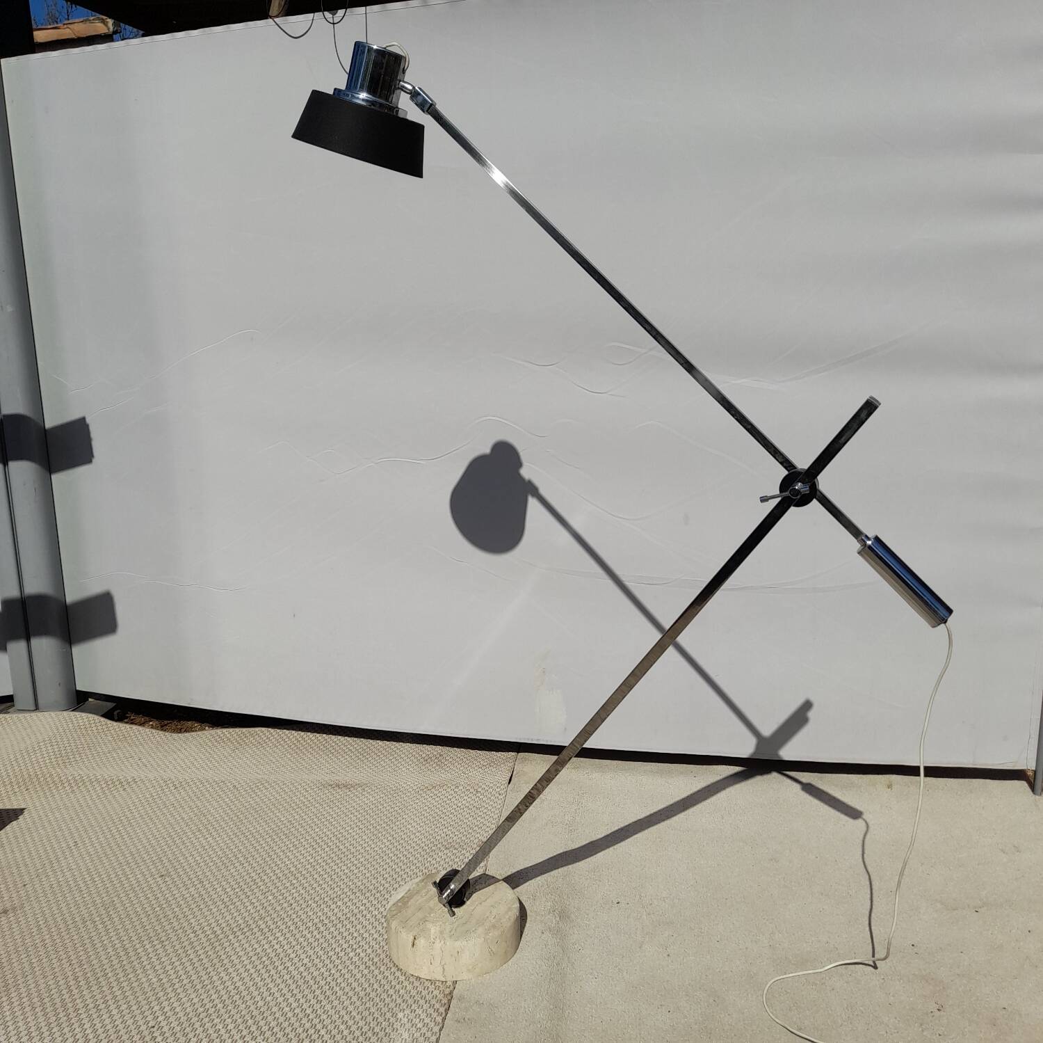 Vintage 1950s mid century counterweight floor lamp