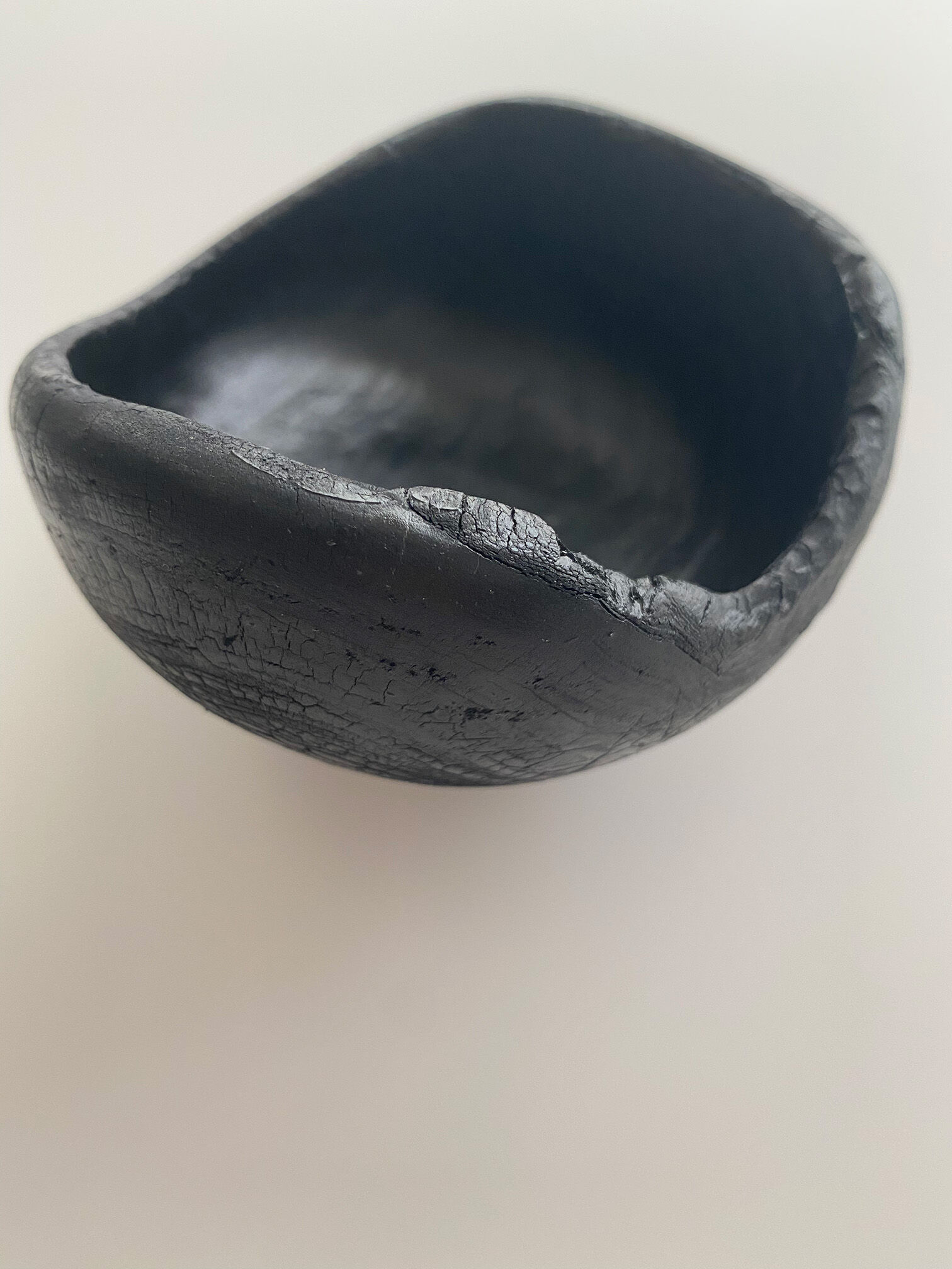 Empty pocket burnt wood