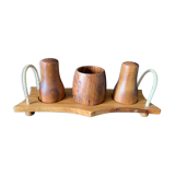 Vintage Olive Wood Pepper Salt
