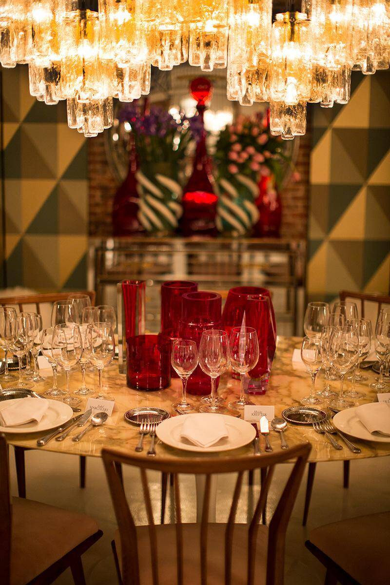 Contemporary Modern Italian Murano Glass and Brass Suspension Lamp