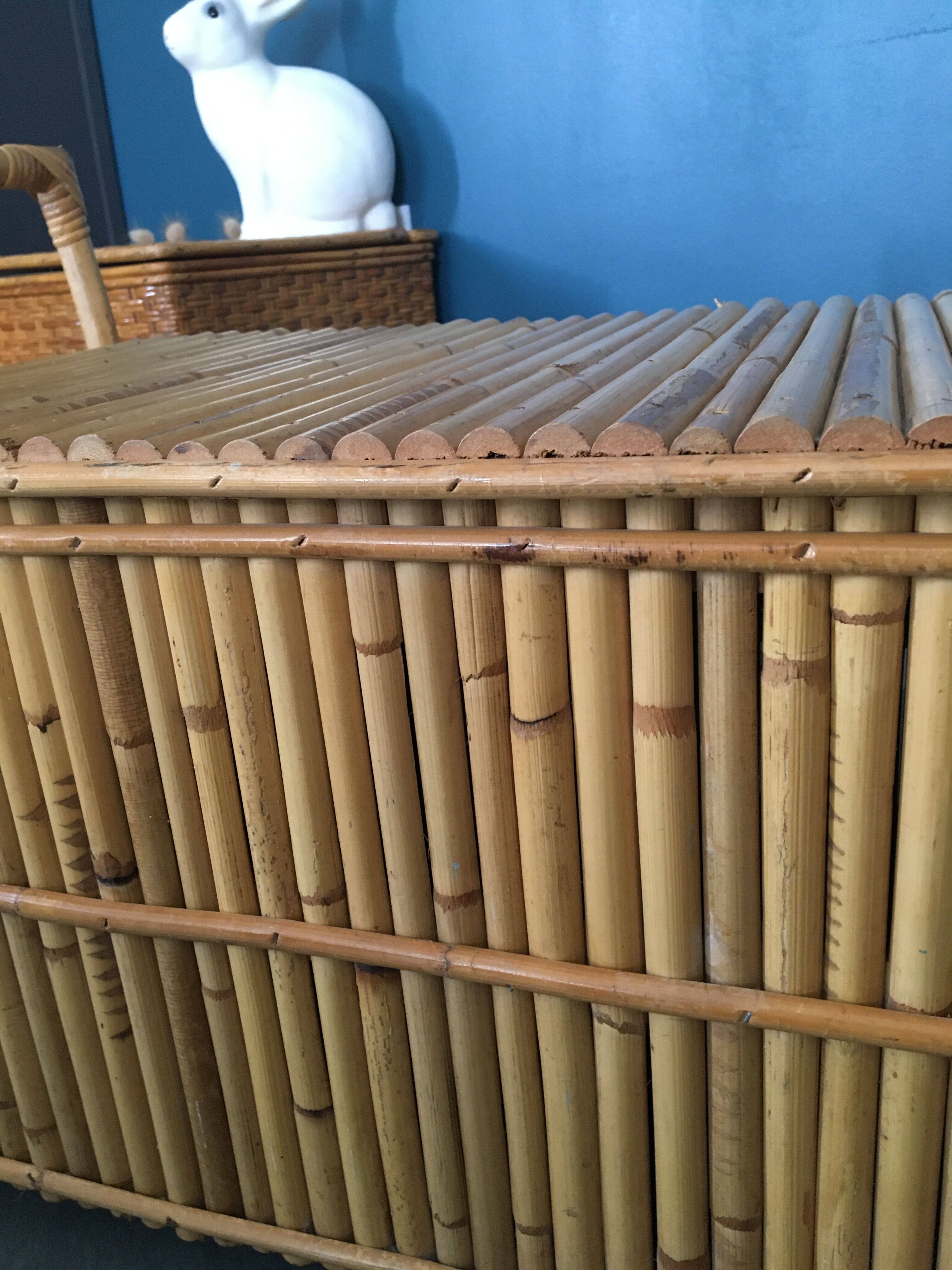 Vintage bamboo bench