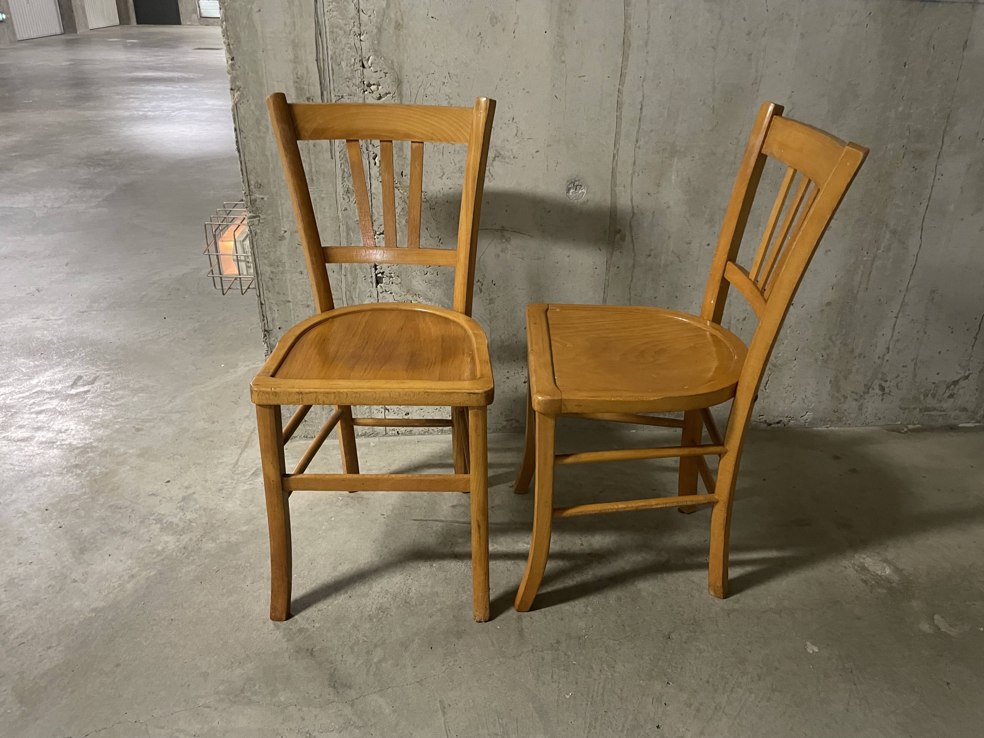 Pair of 1960s bistro chairs