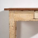 Table en bois massif blanc, c.1920