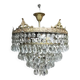Bronze and crystal ceiling chandelier