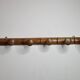 Wooden wall coat rack turned in imitation of bamboo, 6 hooks, 84 cm