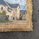 Oil painting of a Breton manor signed M. Garnier in a gilded frame - Antique