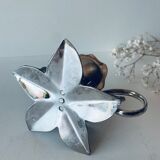 Silver flower candle holder
