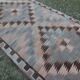 Vintage Turkish kilim handwoven 142x284 cm