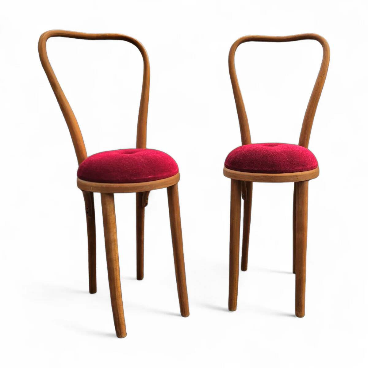 2 x rare bentwood side chair 1960s