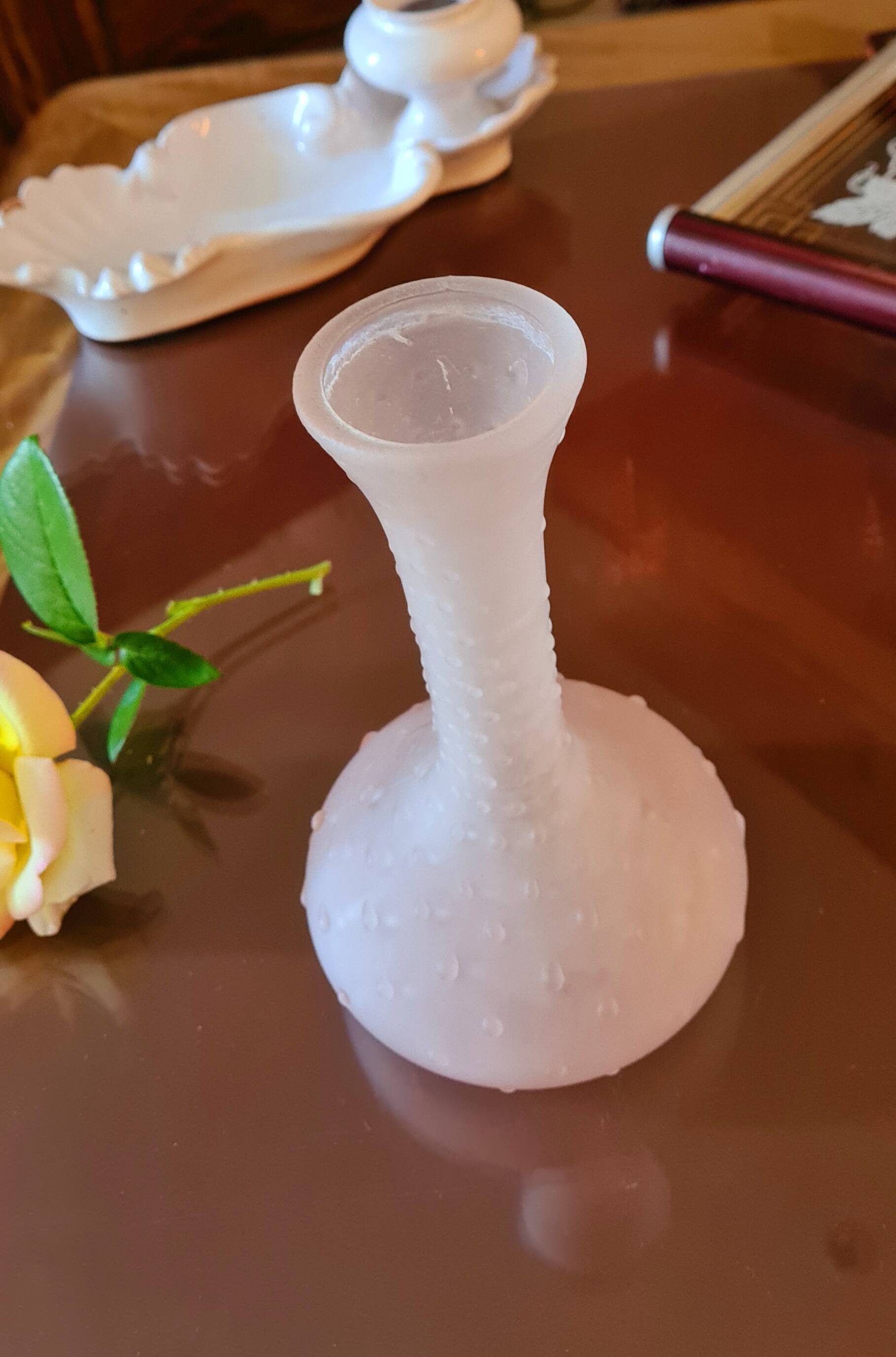 Small molded glass vase