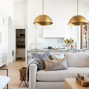 Brass dome suspension lamp, Moroccan pendant lamp