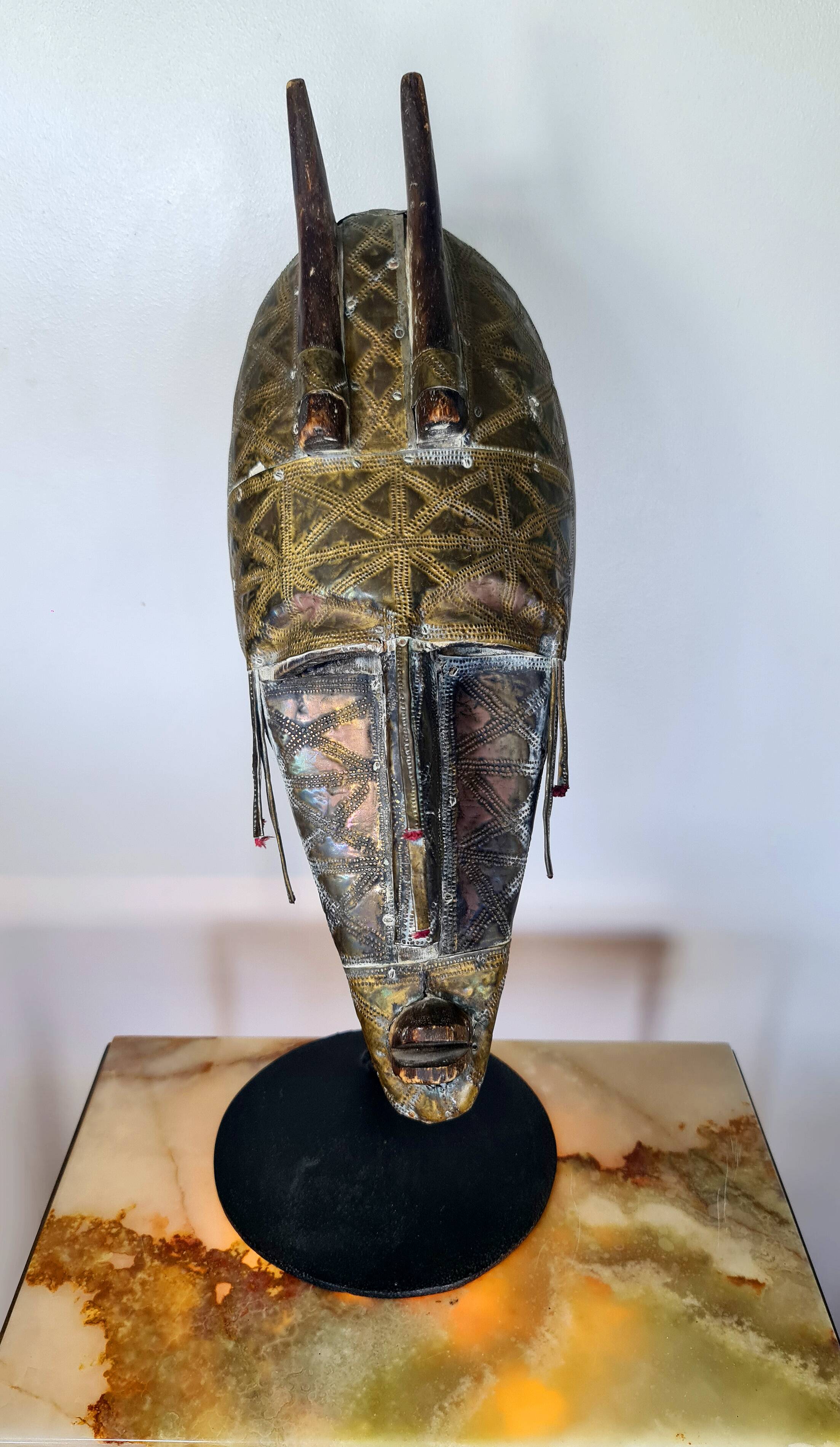 African bambara mask (mali), sold without base