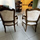 Pair of early 20th century rocaille armchairs