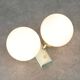 Vintage Italian Brass and Opaline Wall Lamp