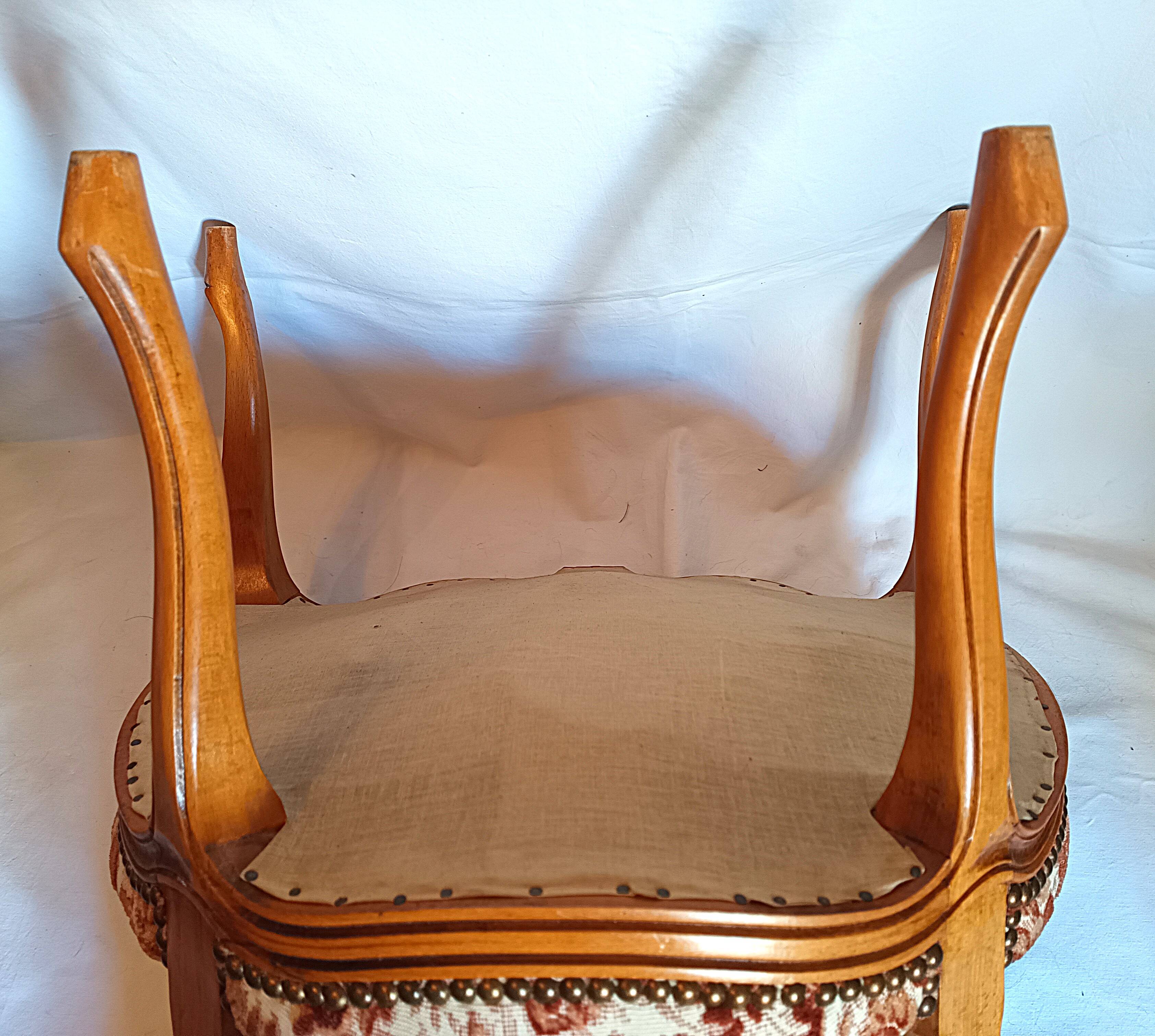Fauteuil cabriolet ancien bergère chaise