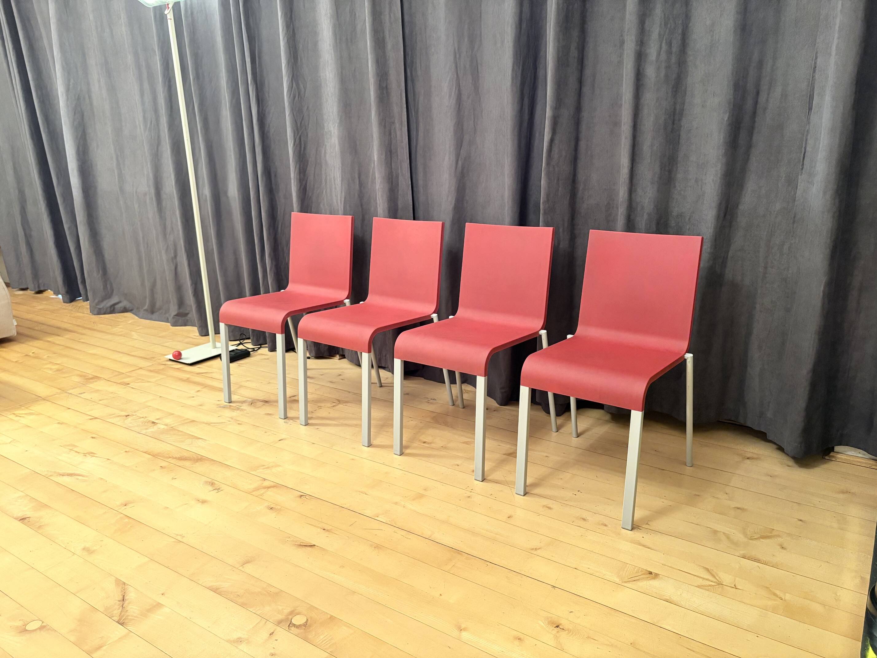 Set of four stackable .03 chairs designed by Maarten van Severen, Vitra, Sw