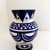pitcher in earthenware Saint Jean de Bretagne blue and white