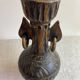 Ringed terracotta vase