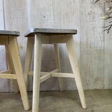 Series of 3 workshop stools