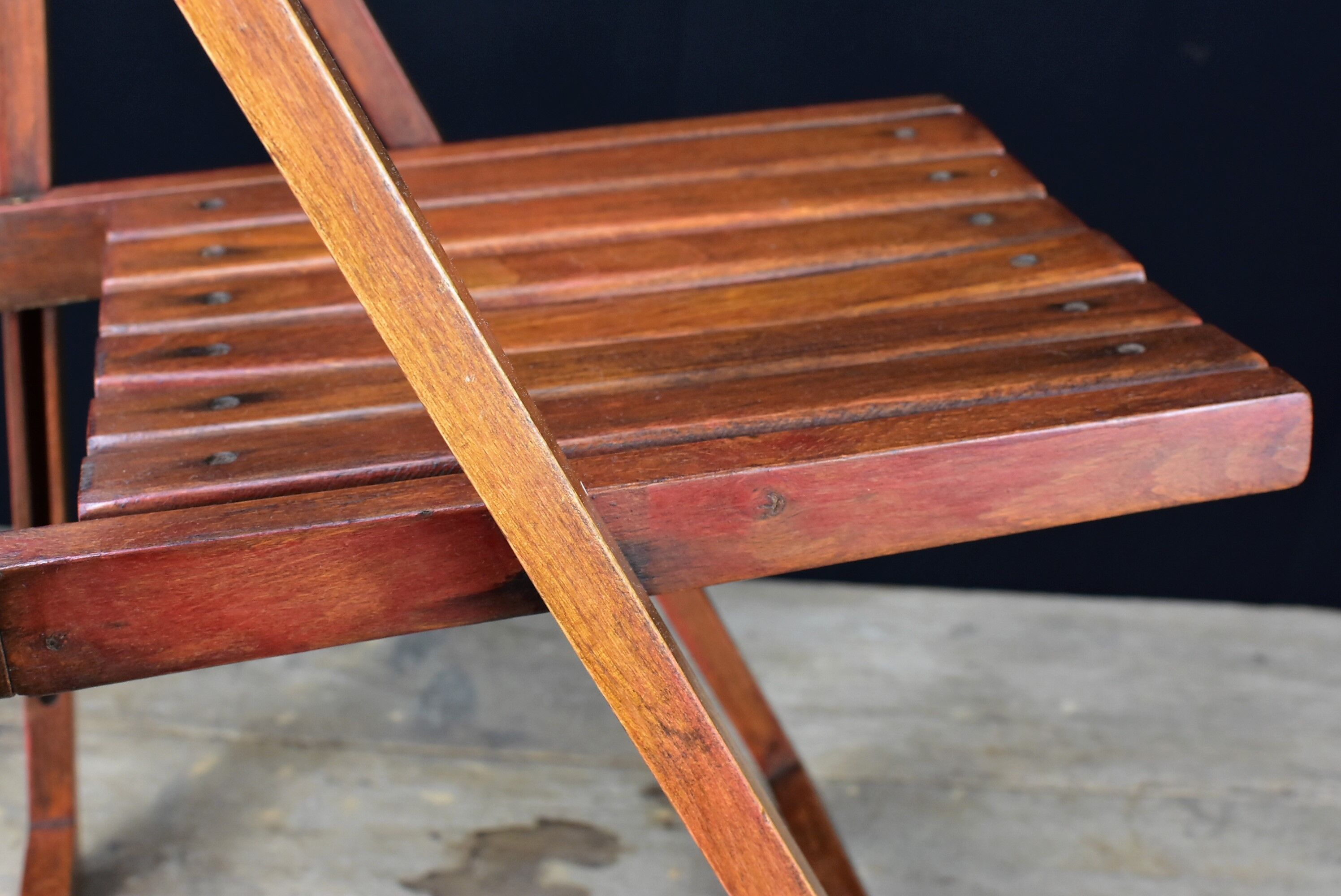 Vintage wood folding chair