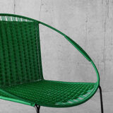 Armchair metal structure and green ropes 1960