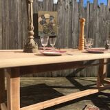 Table de ferme bois brut