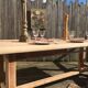 Table de ferme bois brut