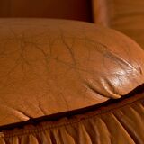 Light Warm Brown Leather Sofa Set