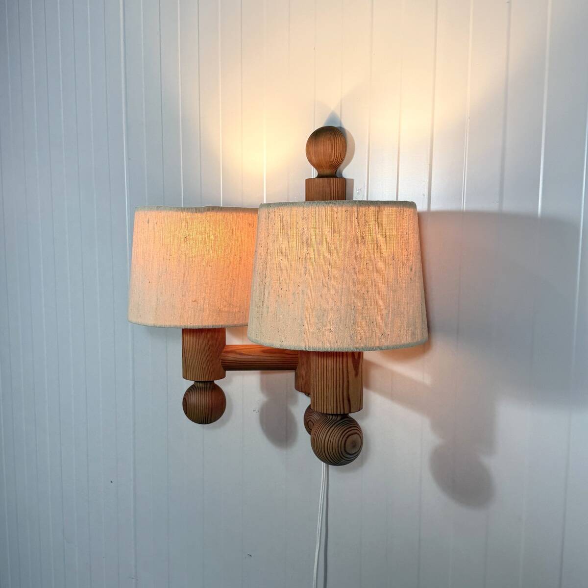 Uno Kristiansson wall lamp Pinus for Luxus Sweden 1970’s