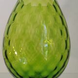 Vintage green glass vase