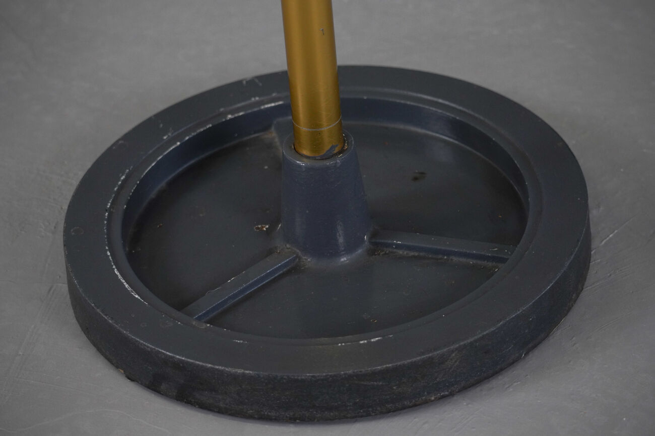 Vintage brass & metal coat stand by Jacques Adnet, France 1950s