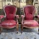 Paire de fauteuils époque Louis Philippe à crémaillère