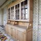 Glass library of a medical school in solid oak from the 1950s.