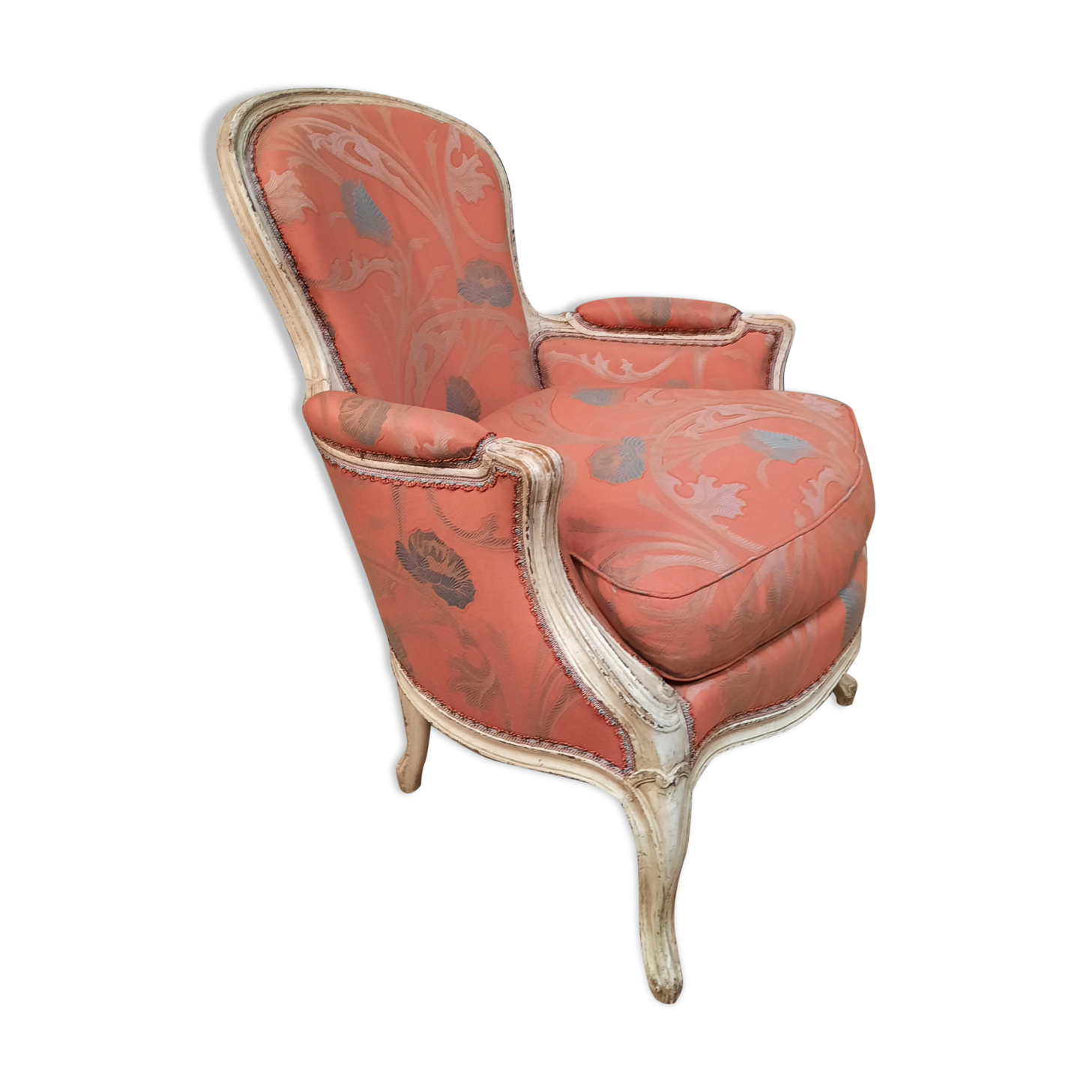 Bergere upholstered in Louis XV style