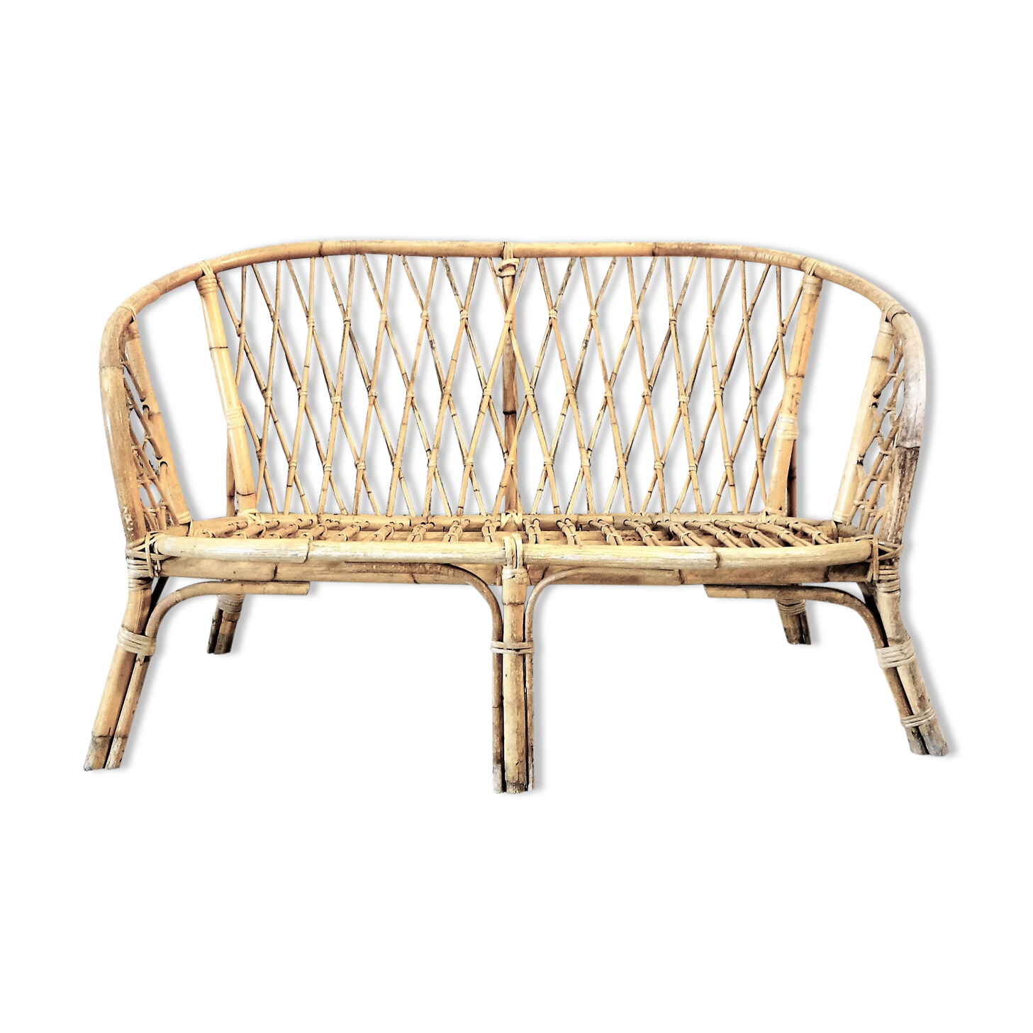 Vintage rattan sofa
