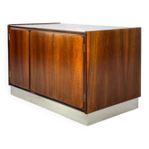 70s sideboard in rosewood and brushed aluminum
