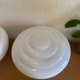 Pair of Art Deco opaline glass lampshades