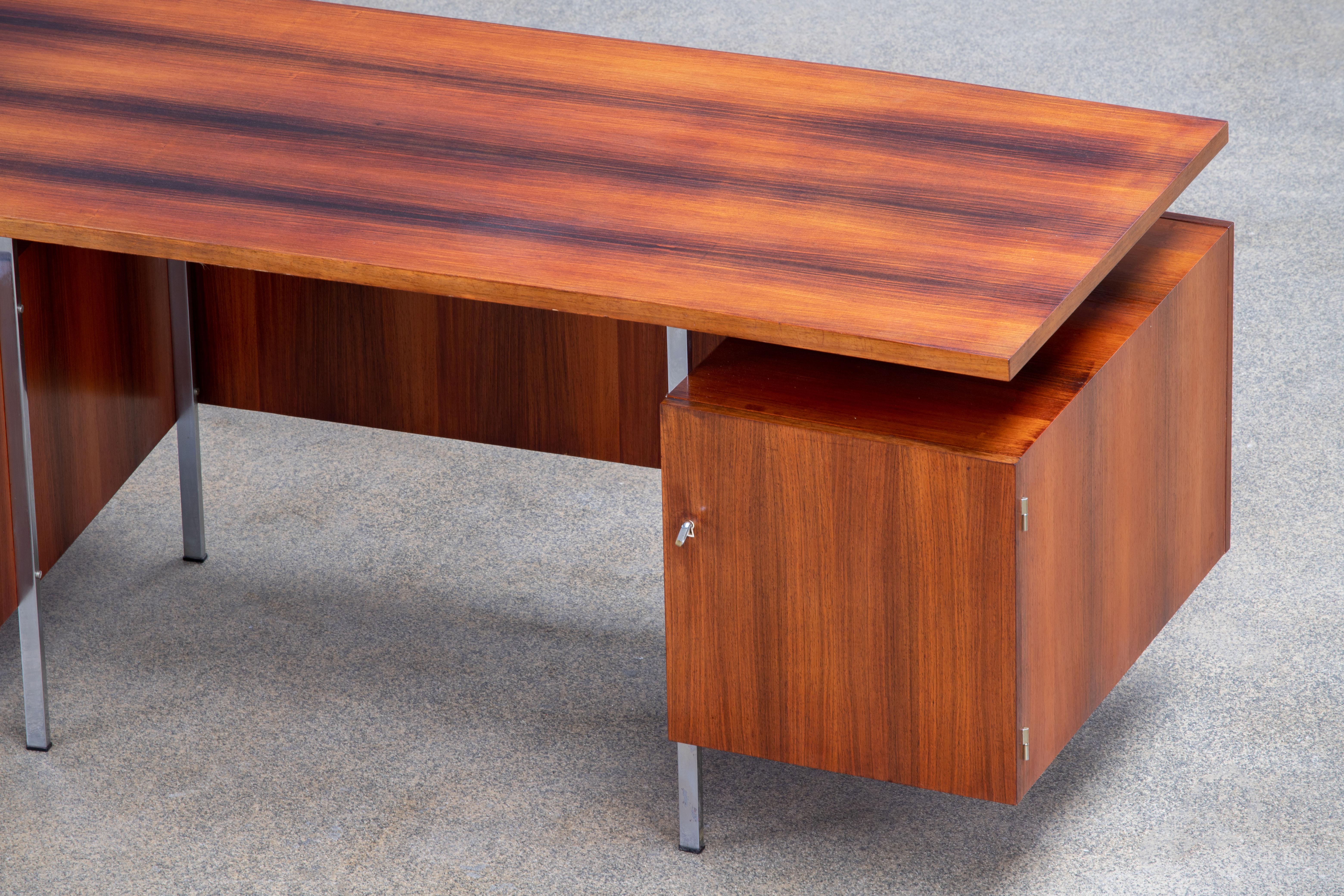 Scandinavian design desk rosewood 176 cm