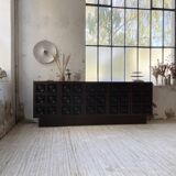 Brutalist sideboard attributed to De Coene, 1970s