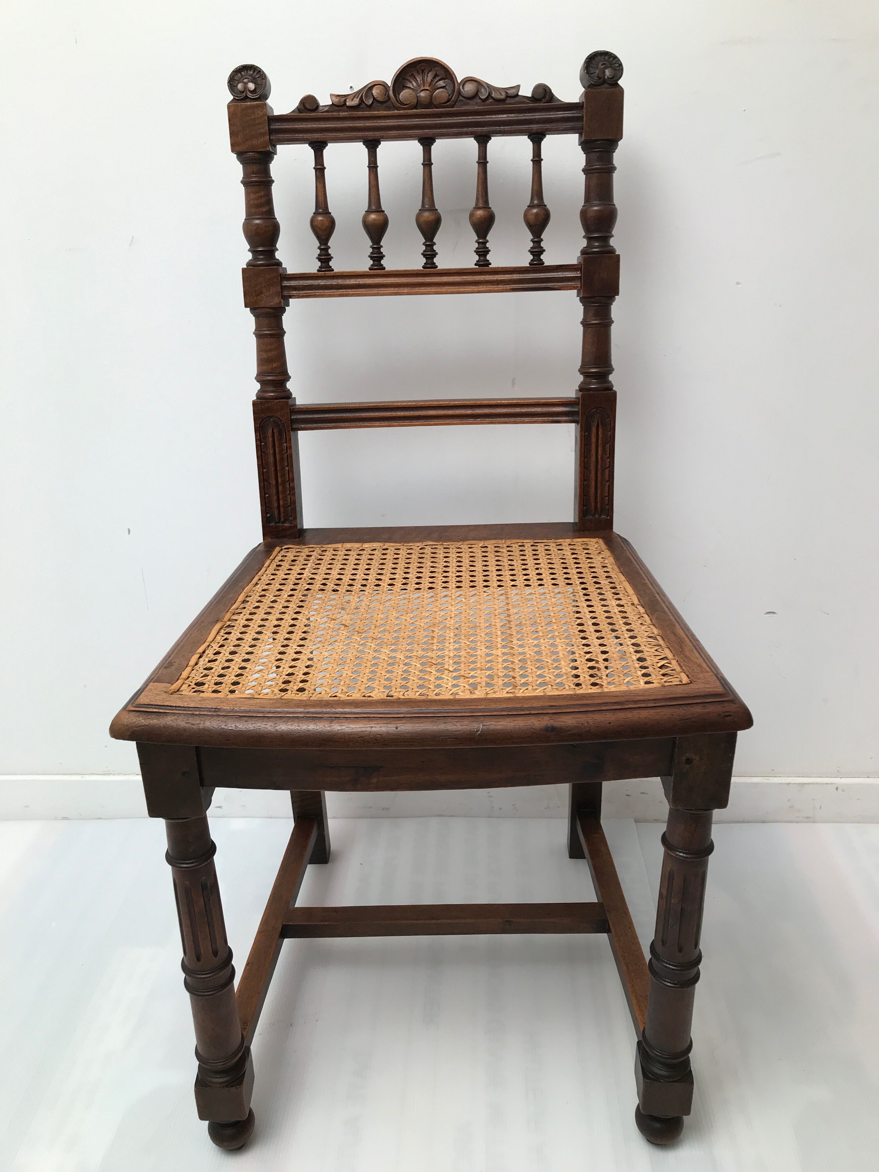 5 canne chairs Henry II style 1900