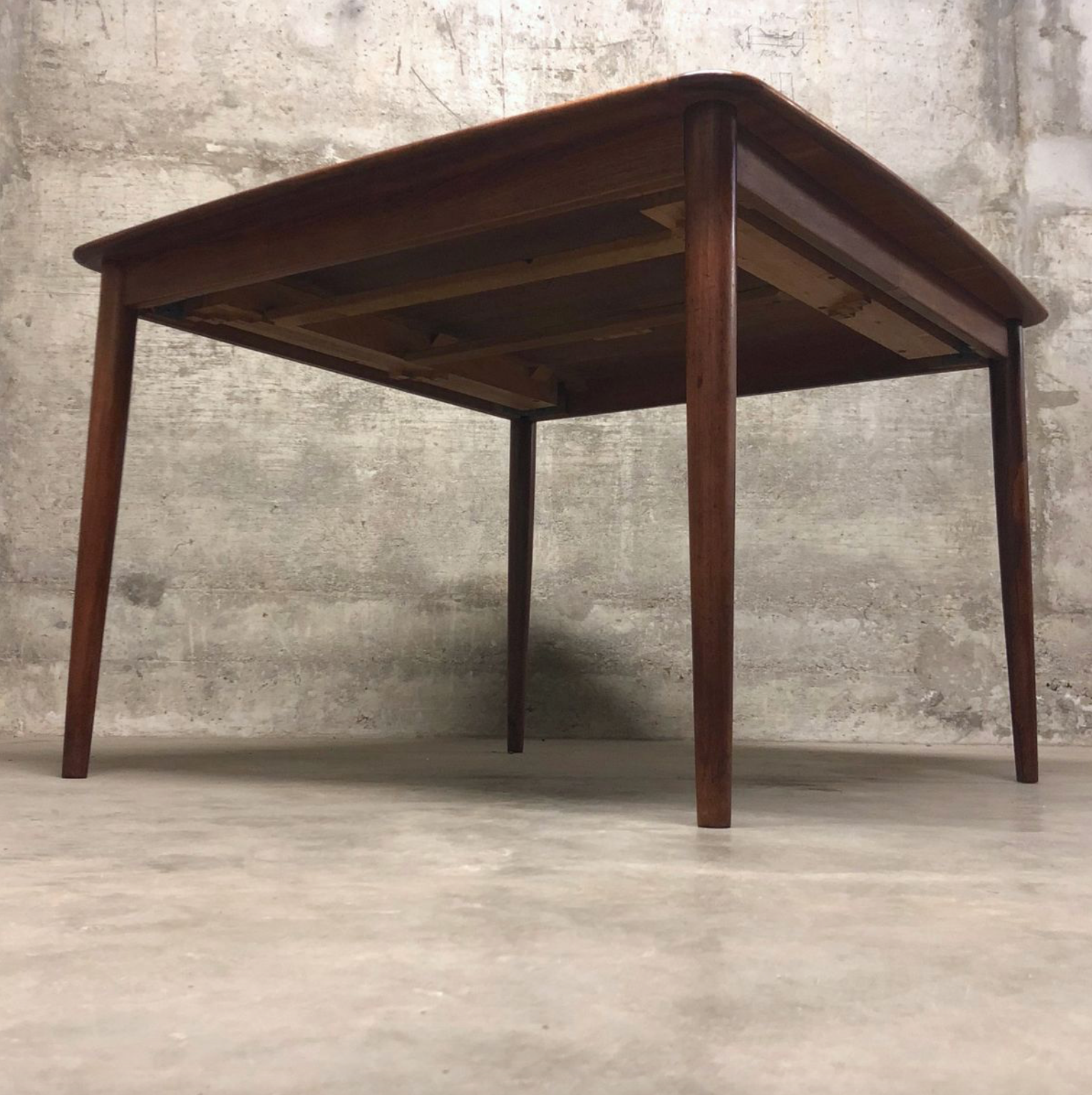 Extendable Palisander Dining Table by Henry Rosengren Hansen for Brande, 1960s