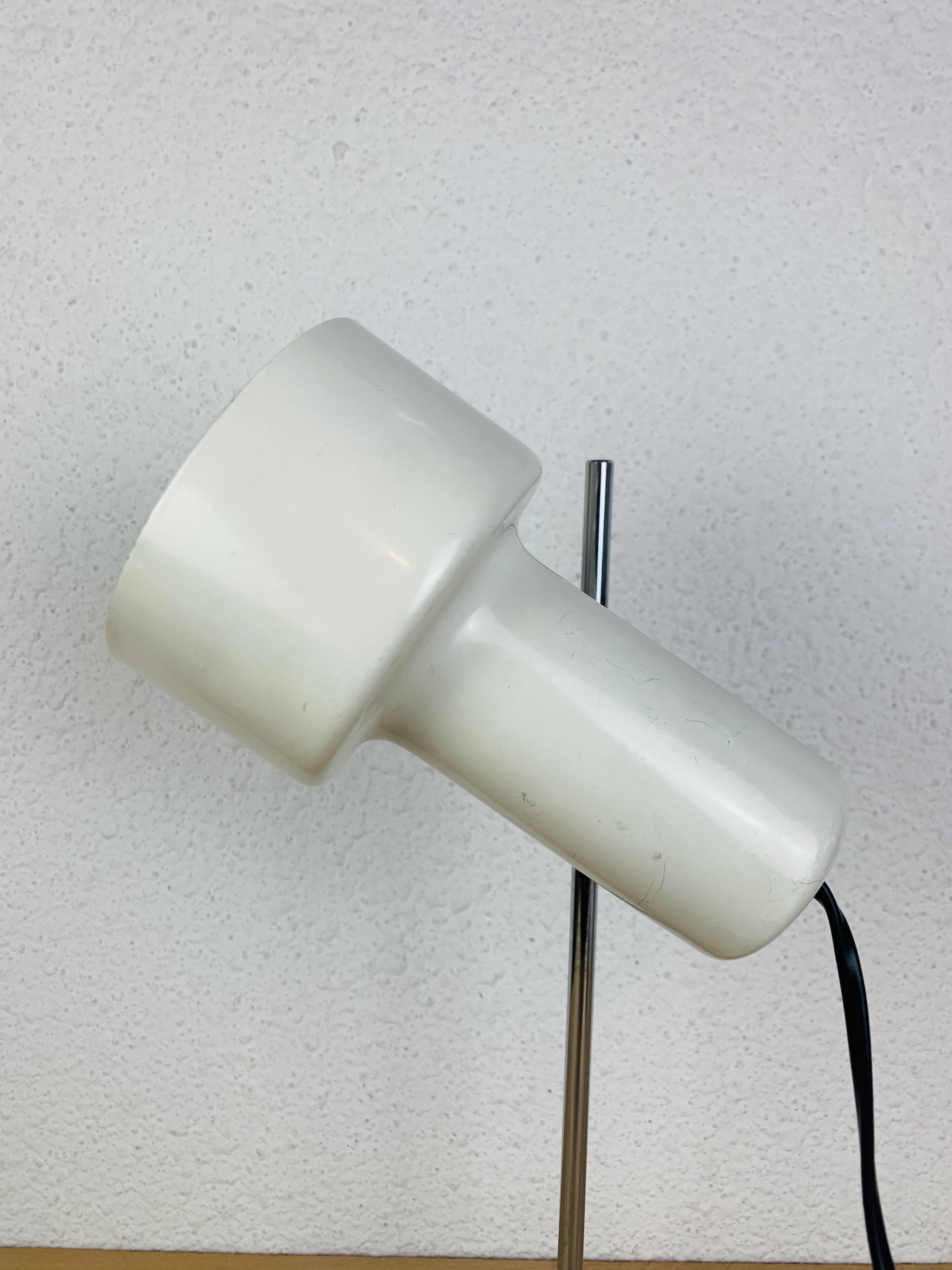 Vintage 60s white spotlight desk lamp